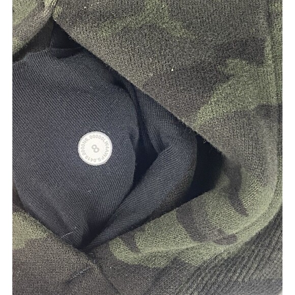 Lululemon Scuba Zip Up Sweater Womens 8 Green Camouflage Hooded Sweatshirt - Picture 10 of 10